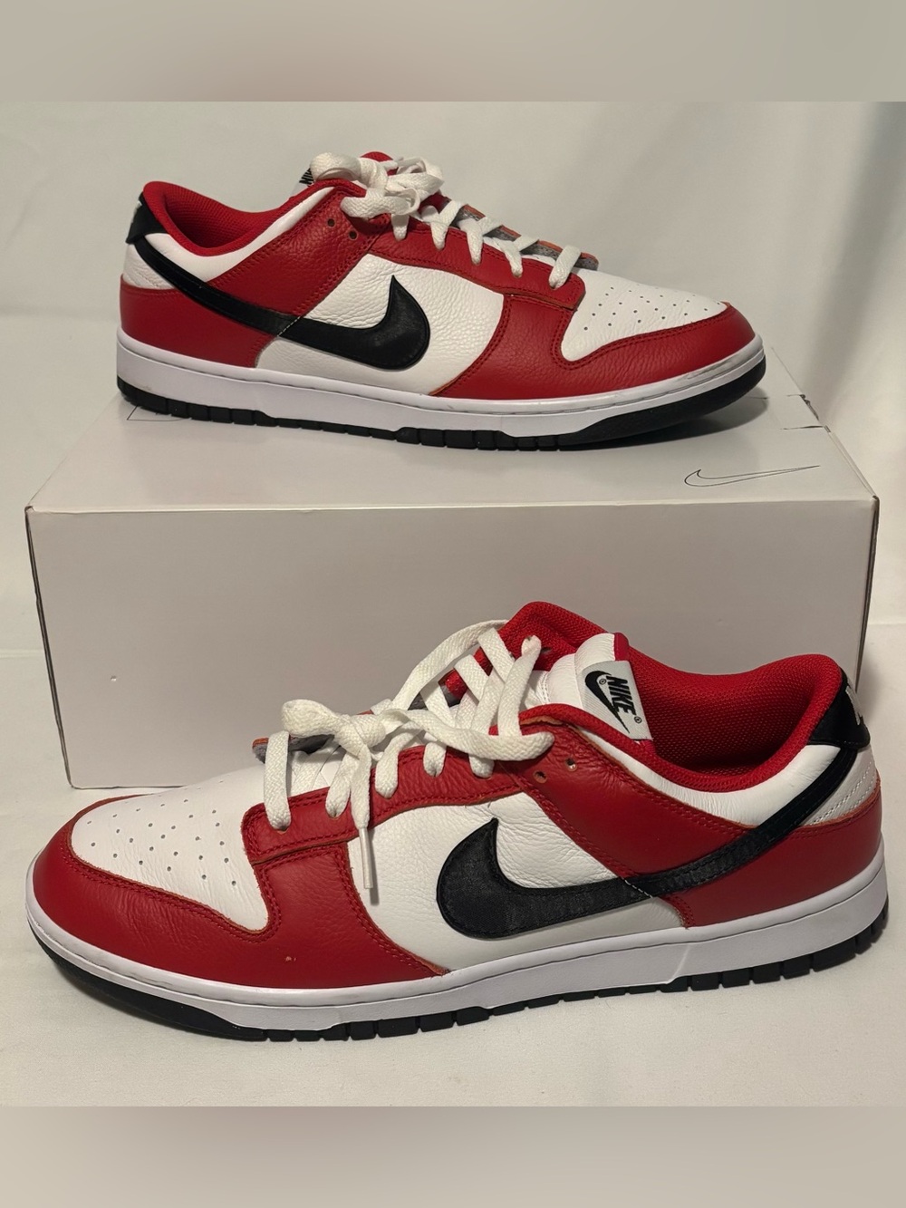 Nike Dunk Low By You Red Black White Chicago SB NikeID FNO569-900 Men’s Size 14